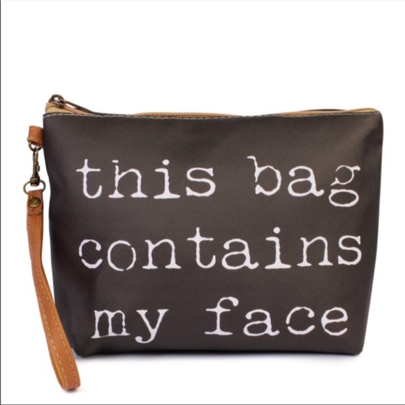 CHICBOMB Handbags - This bag contain my face- wristlet bag